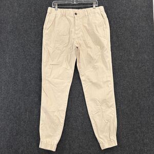 Bear Bottom Pants Men's XL Tall Beige Jogger Elastic Waist Casual Stretch Cotton